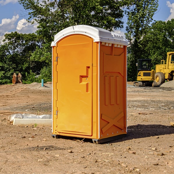 how often are the portable restrooms cleaned and serviced during a rental period in Kimmell IN